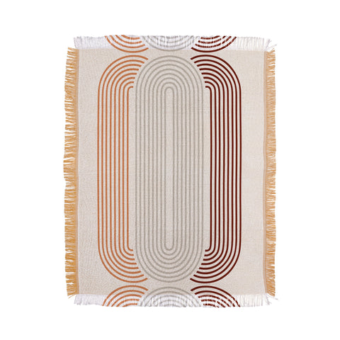 Iveta Abolina Mid Century Line Art VII Throw Blanket