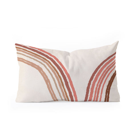 Iveta Abolina Mid Century Line Art VIII Oblong Throw Pillow