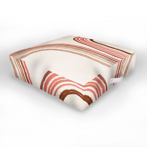 Iveta Abolina Mid Century Line Art VIII Outdoor Floor Cushion