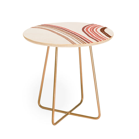 Iveta Abolina Mid Century Line Art VIII Round Side Table