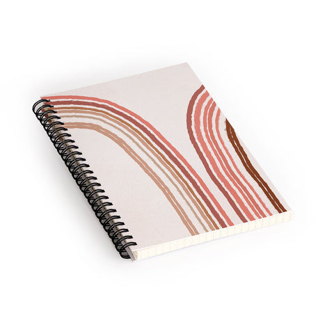 Iveta Abolina Mid Century Line Art VIII Spiral Notebook