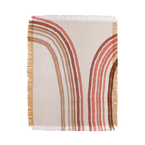 Iveta Abolina Mid Century Line Art VIII Throw Blanket