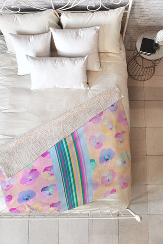 Iveta Abolina Moselle Bande I Fleece Throw Blanket