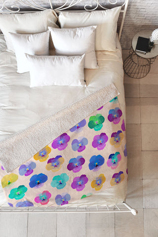 Iveta Abolina Moselle Cream Fleece Throw Blanket