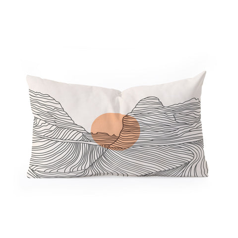 Iveta Abolina Mountain Line Series No 1 Oblong Throw Pillow