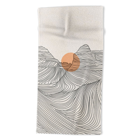 Iveta Abolina Mountain Line Series No 1 Beach Towel