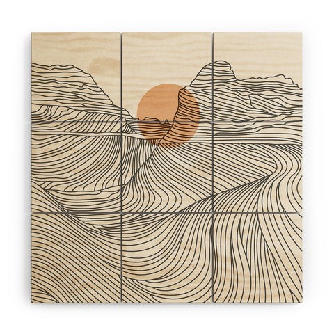 Iveta Abolina Mountain Line Series No 1 Wood Wall Mural