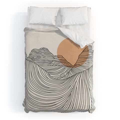 Iveta Abolina Mountain Line Series No 2 Duvet Cover