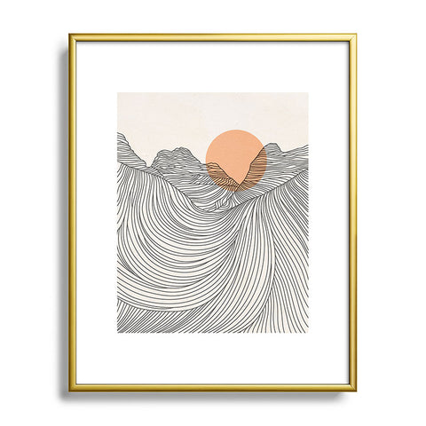 Iveta Abolina Mountain Line Series No 2 Metal Framed Art Print