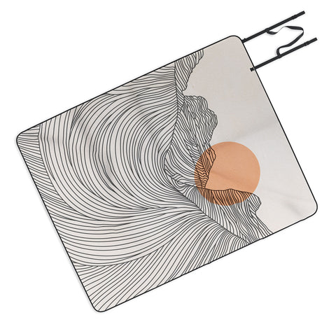 Iveta Abolina Mountain Line Series No 2 Picnic Blanket
