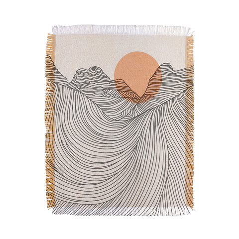 Iveta Abolina Mountain Line Series No 2 Throw Blanket