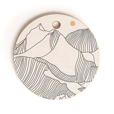 Iveta Abolina Mountain Line Series No 3 Cutting Board Round