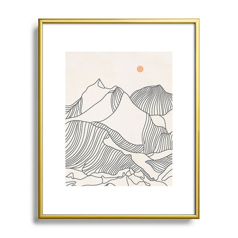 Iveta Abolina Mountain Line Series No 3 Metal Framed Art Print