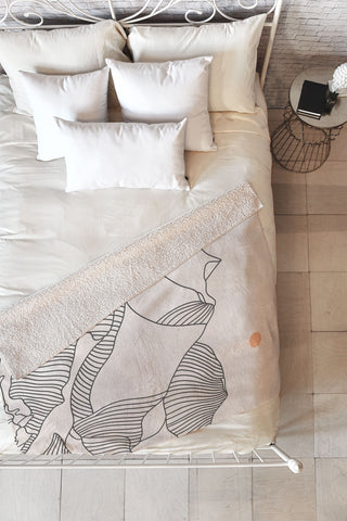 Iveta Abolina Mountain Line Series No 3 Fleece Throw Blanket