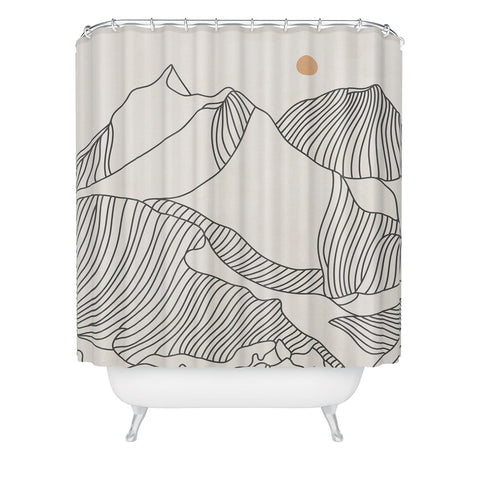 Iveta Abolina Mountain Line Series No 3 Shower Curtain
