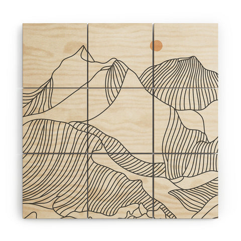Iveta Abolina Mountain Line Series No 3 Wood Wall Mural