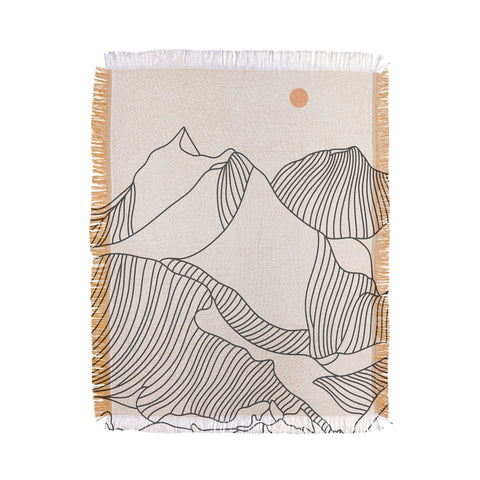 Iveta Abolina Mountain Line Series No 3 Throw Blanket