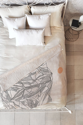 Iveta Abolina Mountain Line Series No 4 Fleece Throw Blanket