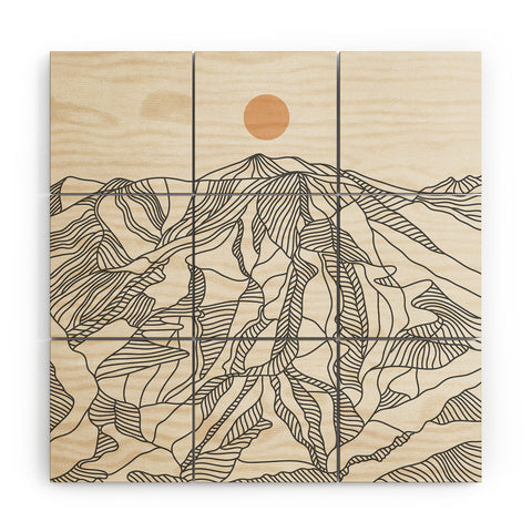 Iveta Abolina Mountain Line Series No 4 Wood Wall Mural