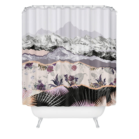 Iveta Abolina Mountainside jungle II Shower Curtain