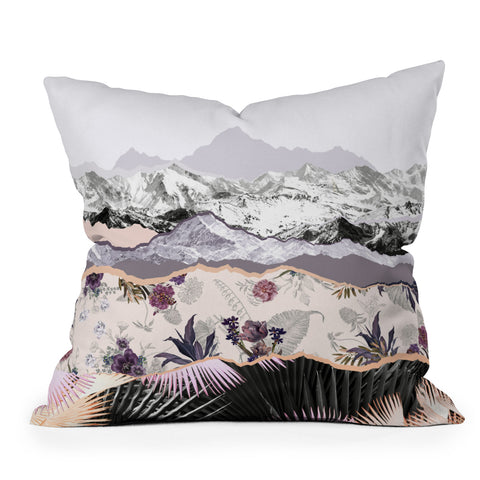 Iveta Abolina Mountainside jungle II Throw Pillow