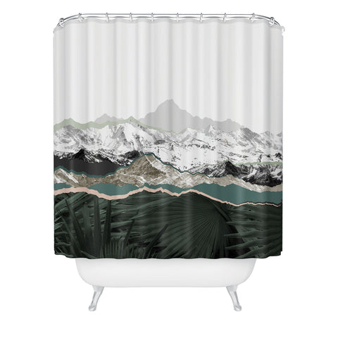 Iveta Abolina Mountainside jungle Shower Curtain