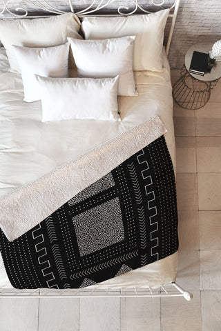 Iveta Abolina Mud Cloth Inspo I Fleece Throw Blanket