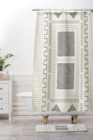 Iveta Abolina Mud Cloth Inspo II Shower Curtain And Mat
