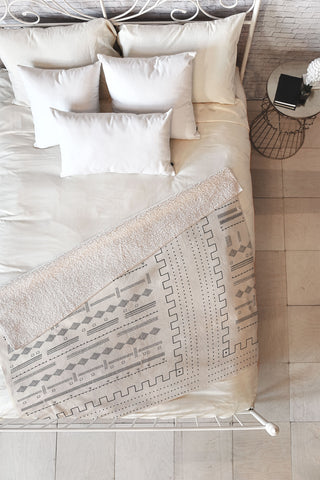 Iveta Abolina Mud Cloth Inspo VI Fleece Throw Blanket