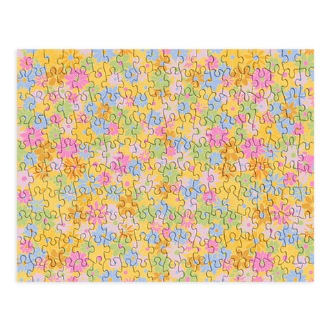 Iveta Abolina Multicolor Daisies Merigold Puzzle