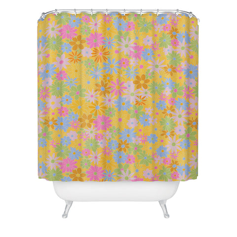 Iveta Abolina Multicolor Daisies Merigold Shower Curtain