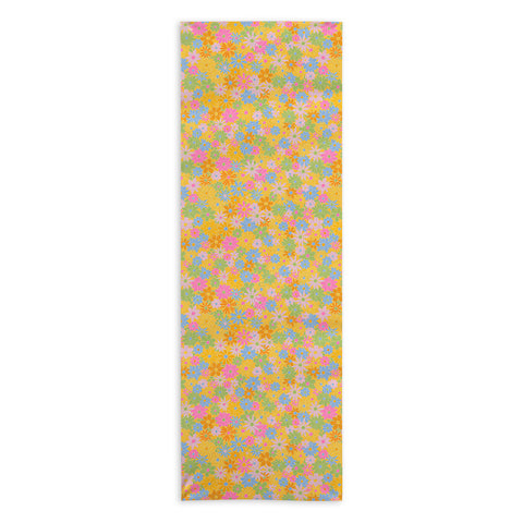 Iveta Abolina Multicolor Daisies Merigold Yoga Towel