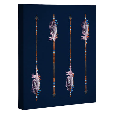 Iveta Abolina Native Blue Arrows Art Canvas