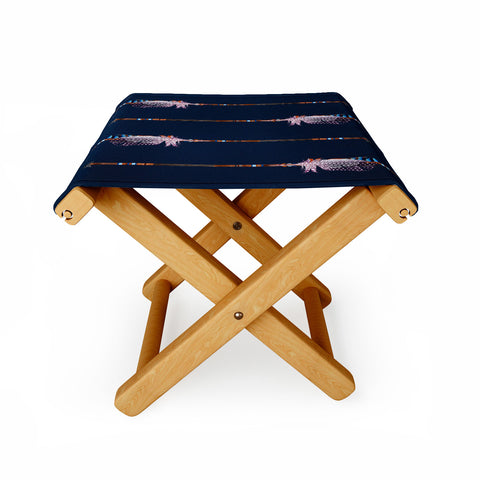 Iveta Abolina Native Blue Arrows Folding Stool