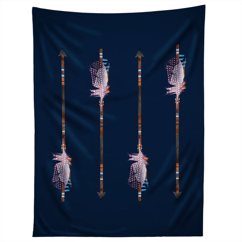 Iveta Abolina Native Blue Arrows Tapestry