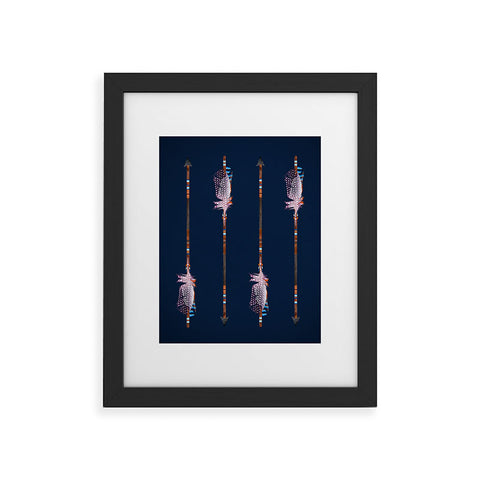 Iveta Abolina Native Blue Arrows Framed Art Print