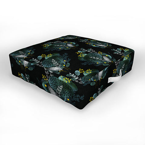 Iveta Abolina Night Seaflower Outdoor Floor Cushion