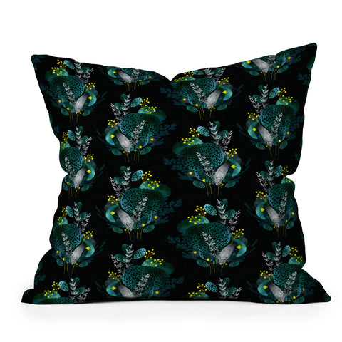 Iveta Abolina Night Seaflower Throw Pillow
