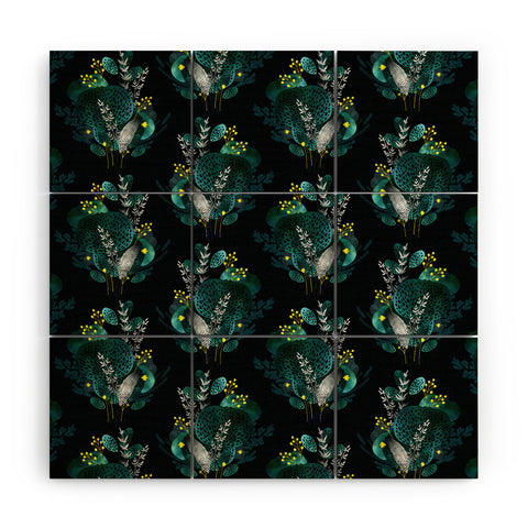 Iveta Abolina Night Seaflower Wood Wall Mural