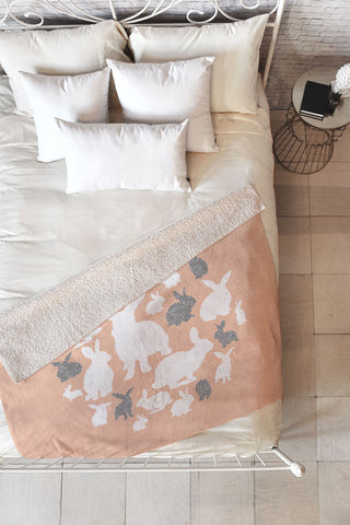 Iveta Abolina Nordic Bunny Fleece Throw Blanket