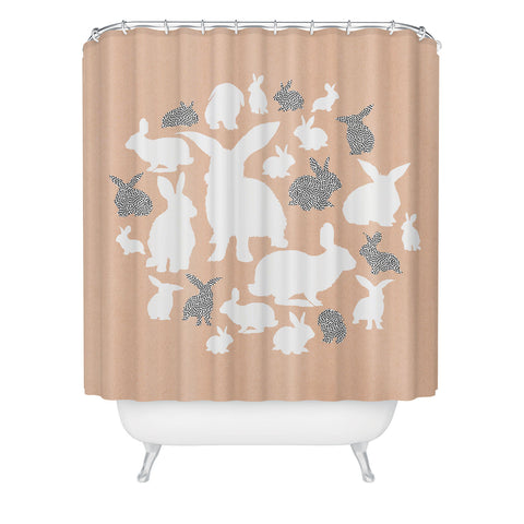 Iveta Abolina Nordic Bunny Shower Curtain