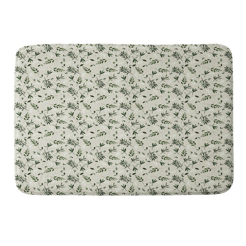 Iveta Abolina Nordic Olive Green Memory Foam Bath Mat