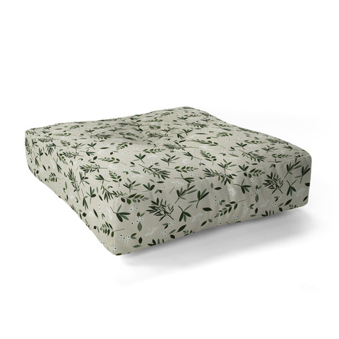 Iveta Abolina Nordic Olive Green Floor Pillow Square