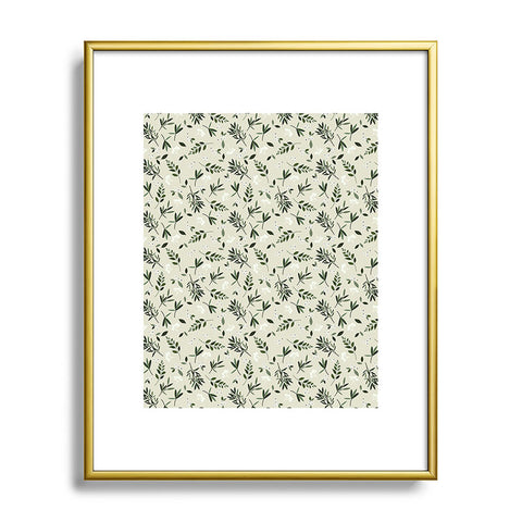 Iveta Abolina Nordic Olive Green Metal Framed Art Print