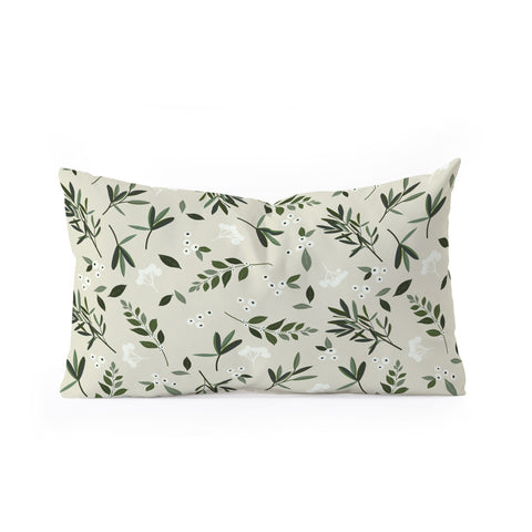 Iveta Abolina Nordic Olive Green Oblong Throw Pillow