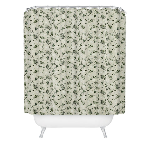 Iveta Abolina Nordic Olive Green Shower Curtain