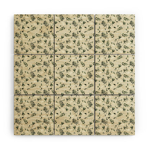 Iveta Abolina Nordic Olive Green Wood Wall Mural