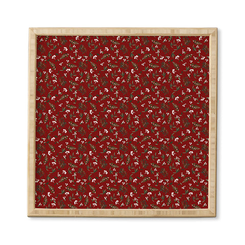 Iveta Abolina Nordic Olive Red Framed Wall Art