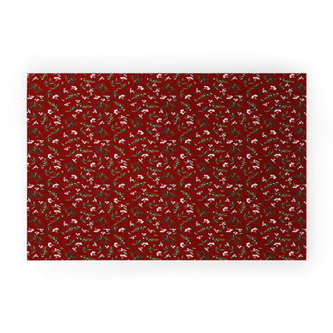 Iveta Abolina Nordic Olive Red Welcome Mat