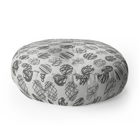 Iveta Abolina Notebook Gray Floor Pillow Round